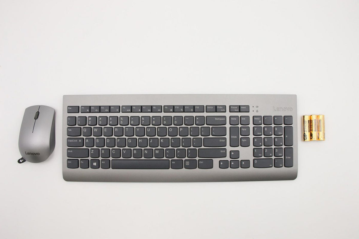 Lenovo Tastatur-Maus-Set – kabellos – QWERTY (US-INT) – grau
