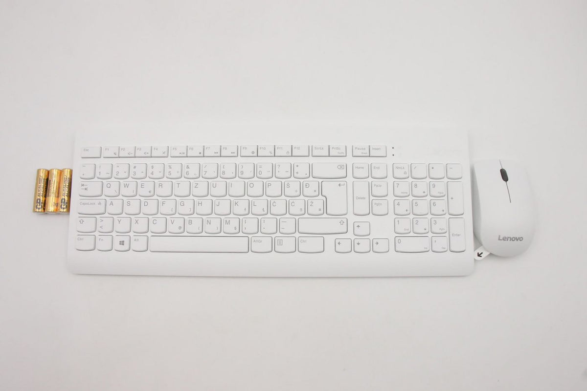 Lenovo RFBU71 – Tastatur- und Maus-Set – 2,4 GHz – Weiss/Grau