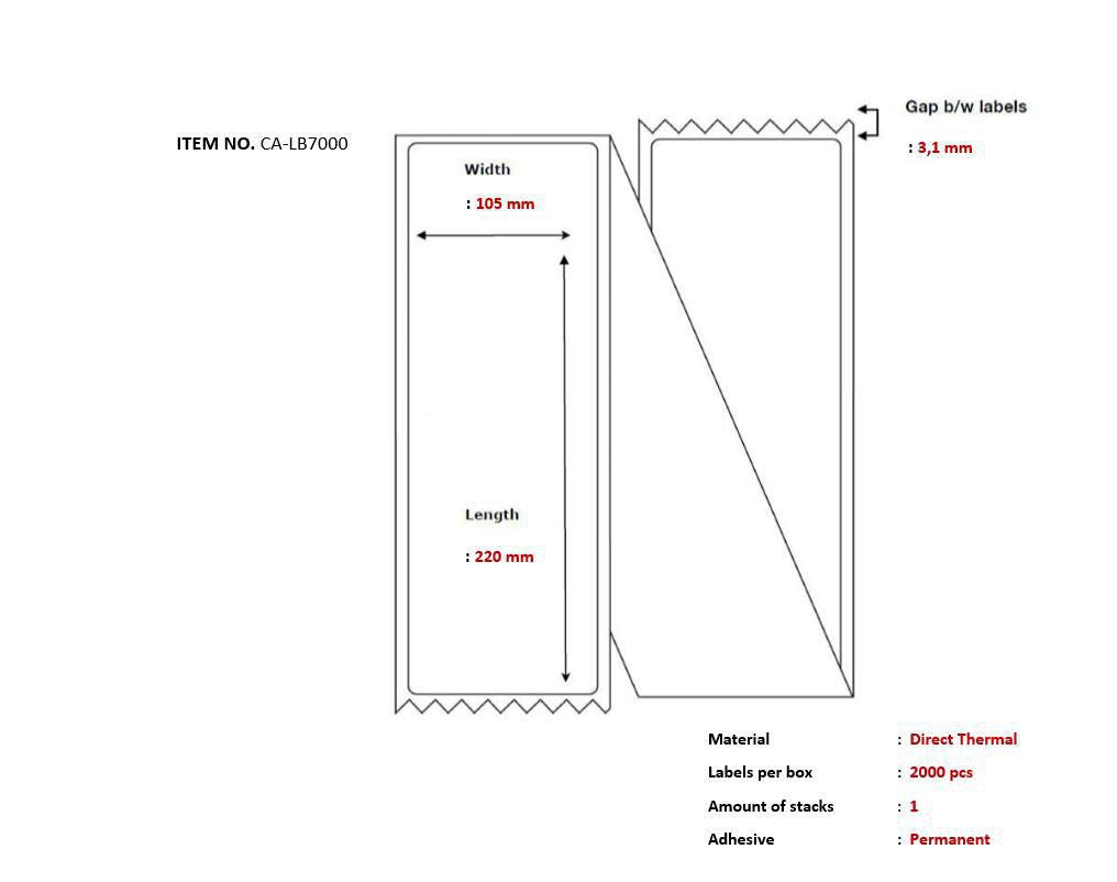 Capture Ship-Label – Endlos-Etiketten 105 × 220 mm – Thermodirekt – 2'000 Stk.