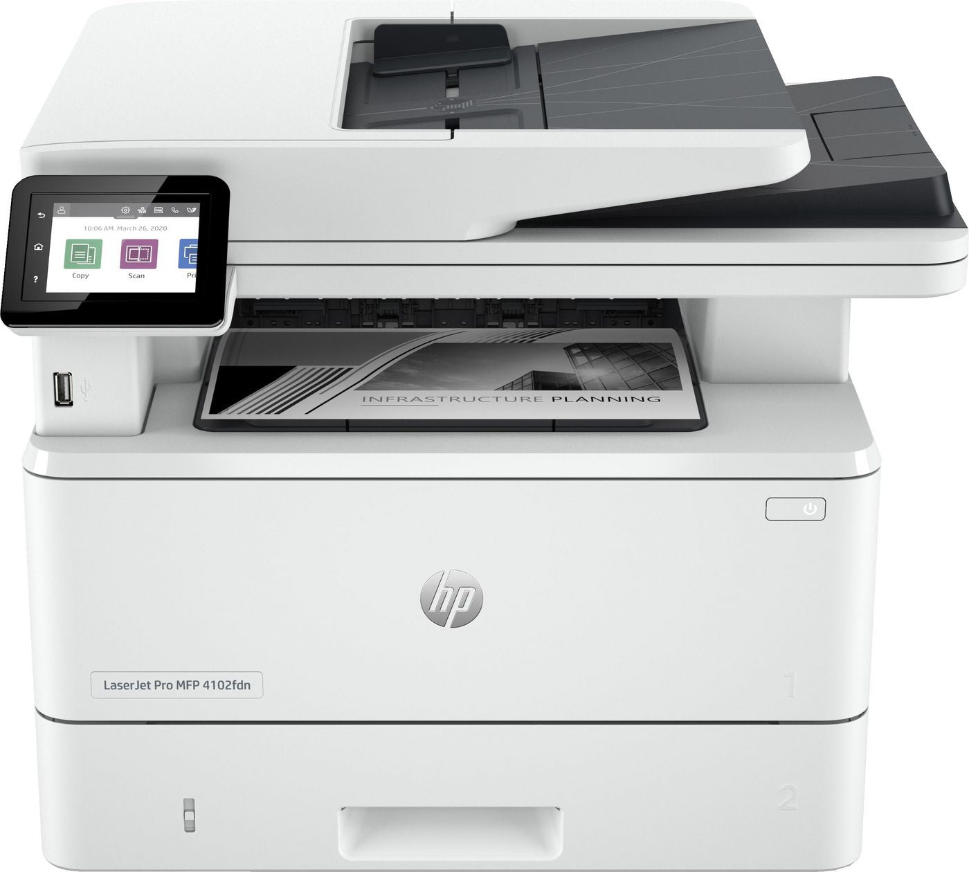 HP LaserJet Pro MFP 4102fdn – SW-Laser-Multifunktionsdrucker, A4, 4-in-1, Duplex, ADF, LAN