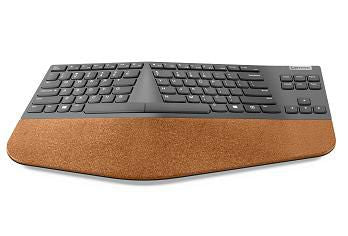 Lenovo Go Wireless Split – Ergonomische Tastatur – 2,4 GHz – ohne Ziffernblock – Grau