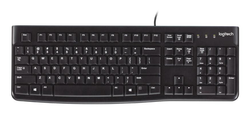 Logitech K120 – Tastatur, HEB-Layout (HEB), Schwarz