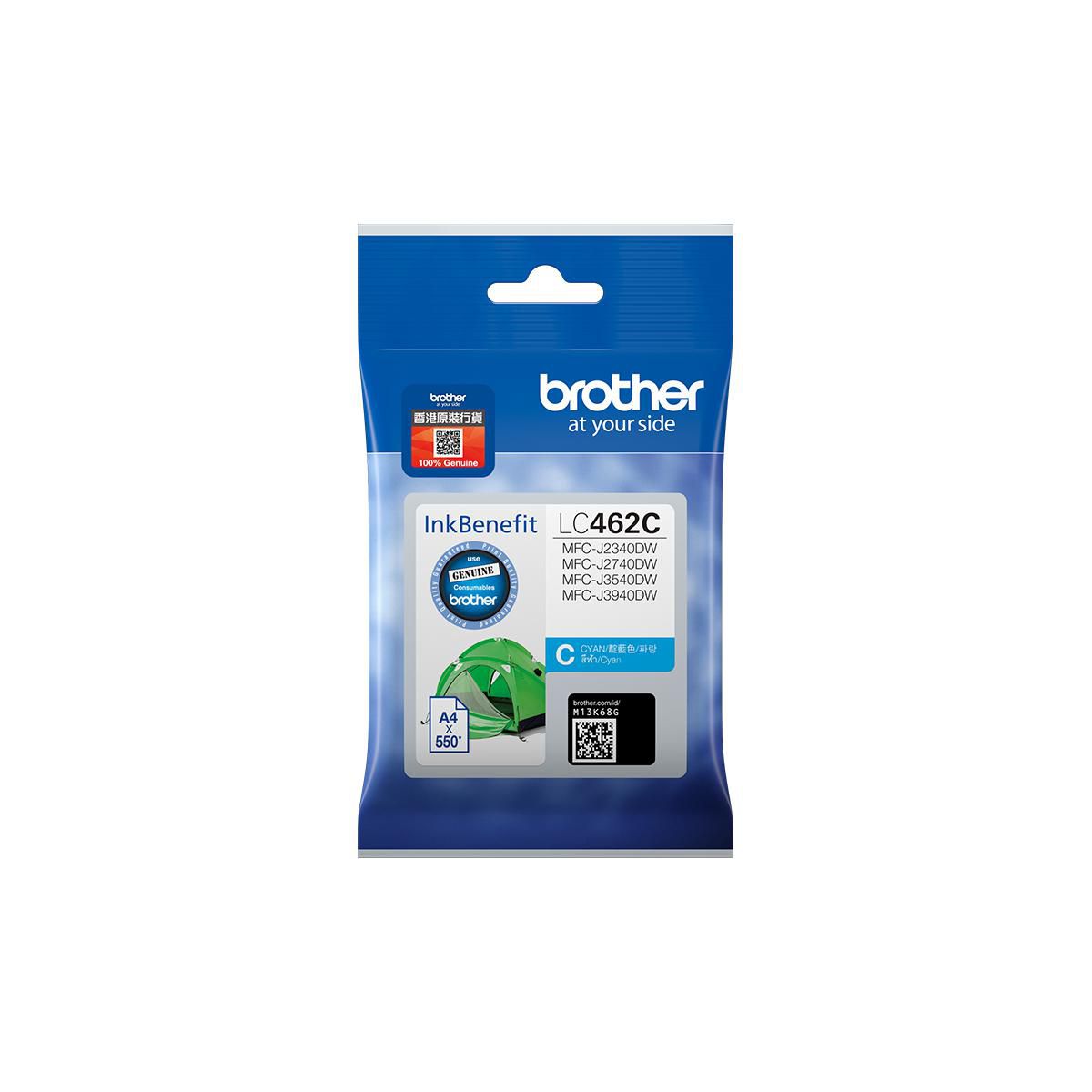 Brother LC462C Cyan Tintenpatrone (Original) – 550 Seiten – für MFC-J2340DW/MFC-J3540DW/MFC-J3940DW