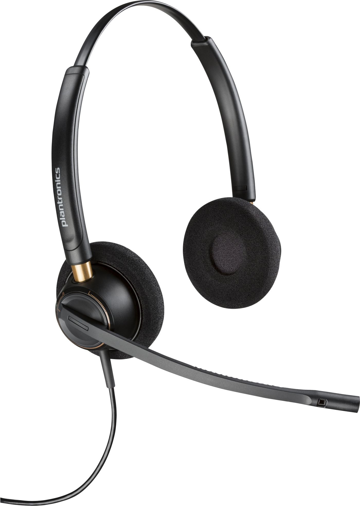 Poly EncorePro 520 Office-Headset – On-Ear, Stereo, Kabelgebunden, ANC, Schwarz