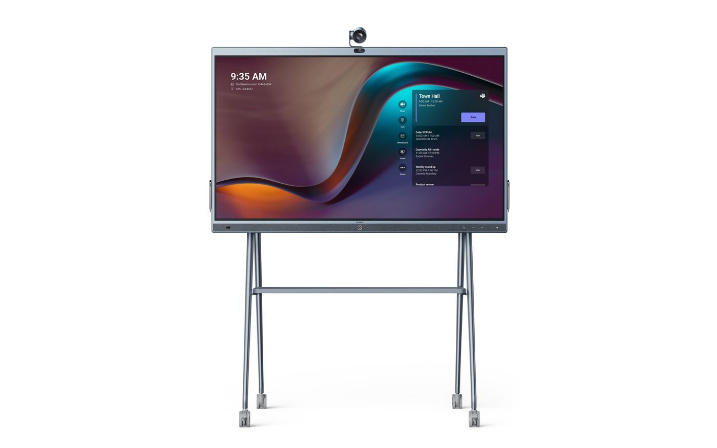 Yealink Whiteboard – 149 × 93,6 cm, Wandmontage, inkl. 4 Stifte, Montageset, Kabel