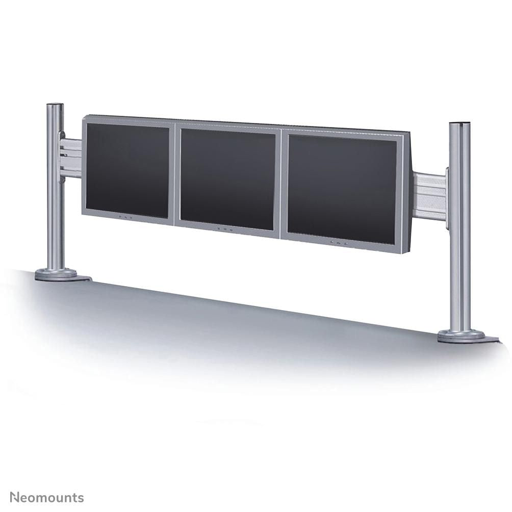 Neomounts FPMA DTB100 – Monitorhalterung, Triple, bis 24", VESA 100 × 100 mm, 30 kg, Silber
