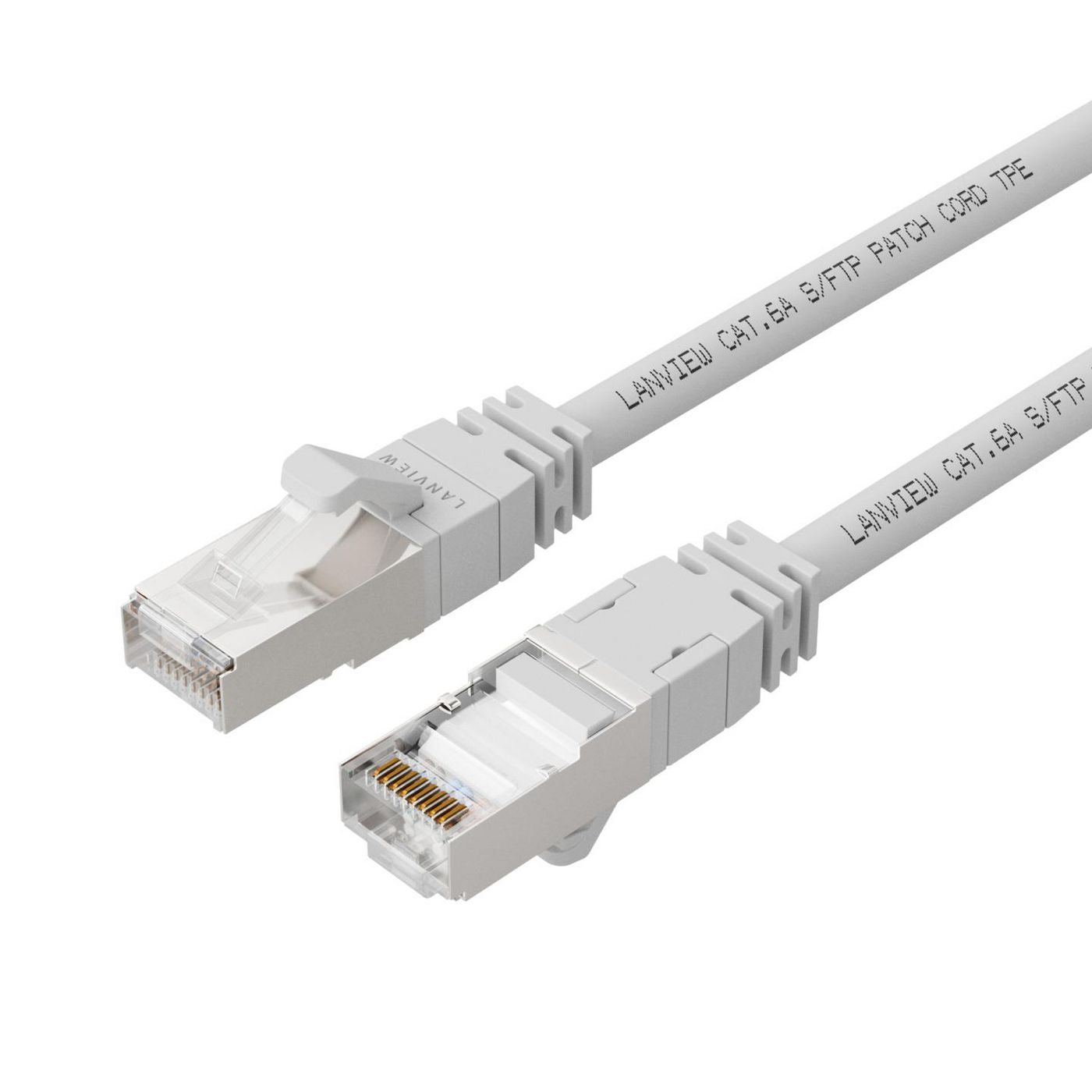 Lanview LV-SFTP6A015W Patchkabel – Cat6A S/FTP, 1,5 m, Weiss, LSZH, RJ-45