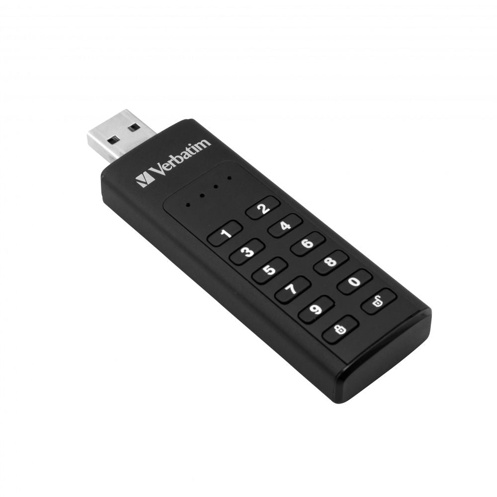 Verbatim Keypad Secure USB 3.0 – USB Typ-A (USB 3,2 Gen 1), Hardwareverschlüsselung, PIN-Tastatur