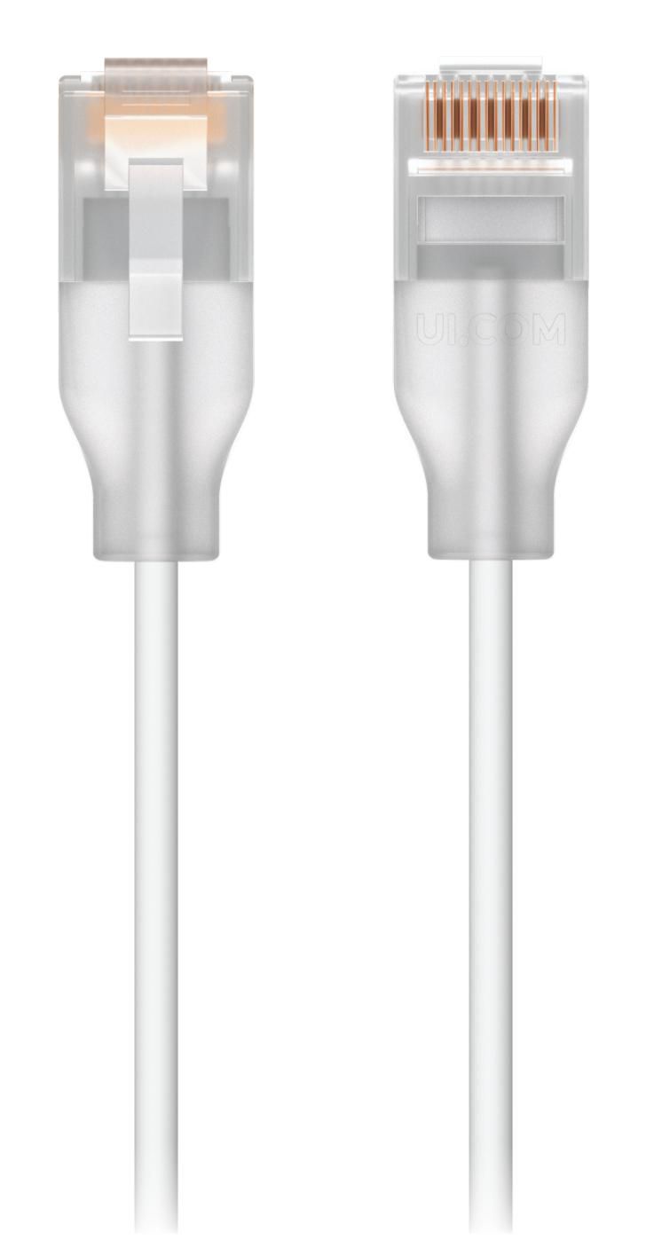 Ubiquiti Patchkabel – Cat6, 2,5G, 0,15 m, Durchscheinend, Weiss, RJ-45