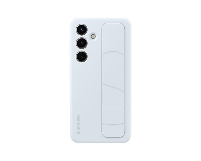 Samsung Backcover – für Samsung Galaxy S24 – hellblau – Silikon – mit Ständer, stossdämpfend