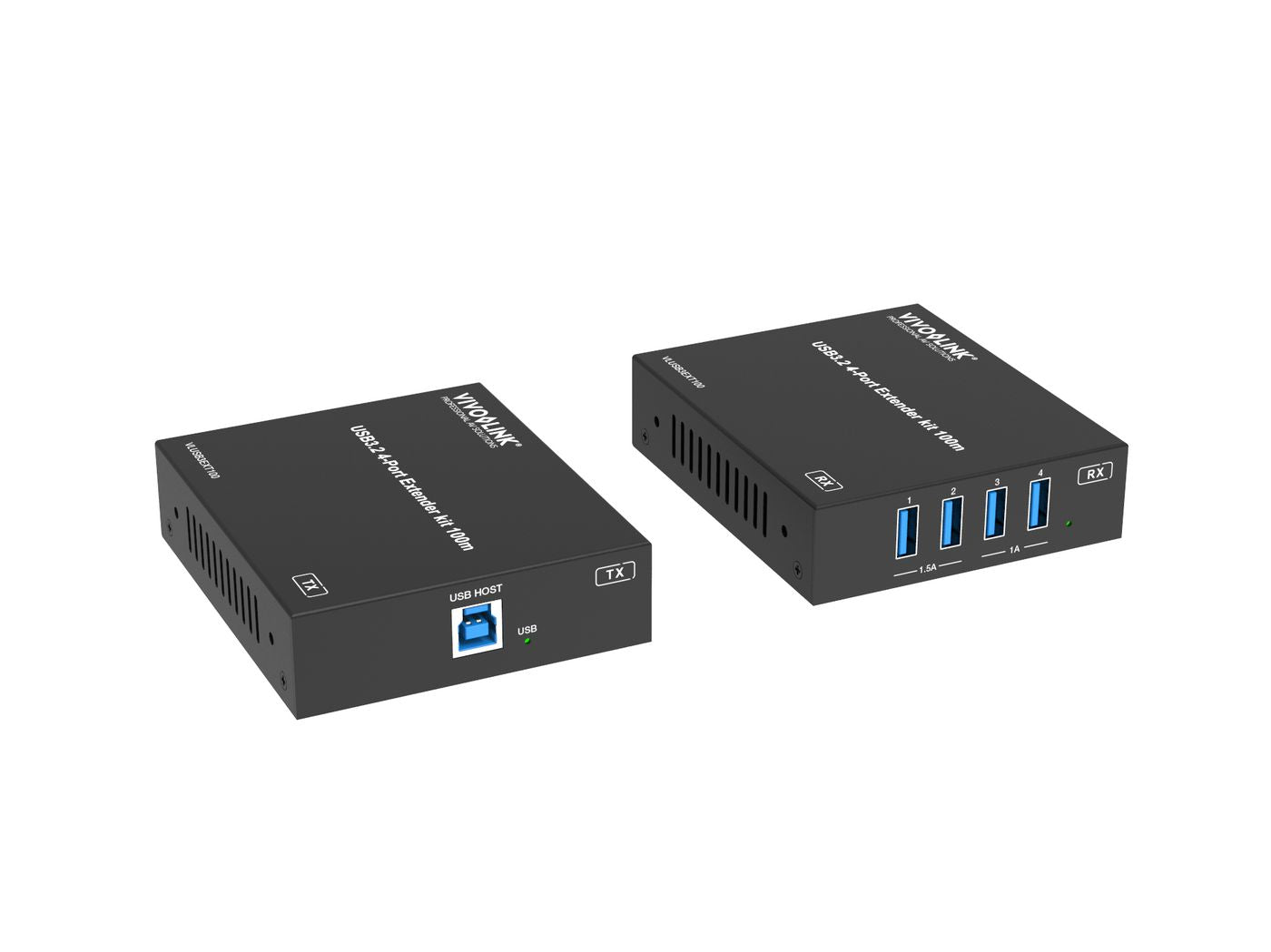 Vivolink USB 3.2 Gen 1 Extender, 4-Port, bis 100 m, 5 Gbit/s