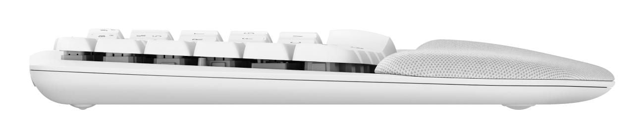 Logitech Wave Keys – Tastatur, kabellos (Bluetooth/2,4 GHz), DE-Layout (DE), ergonomisch, Offwhite