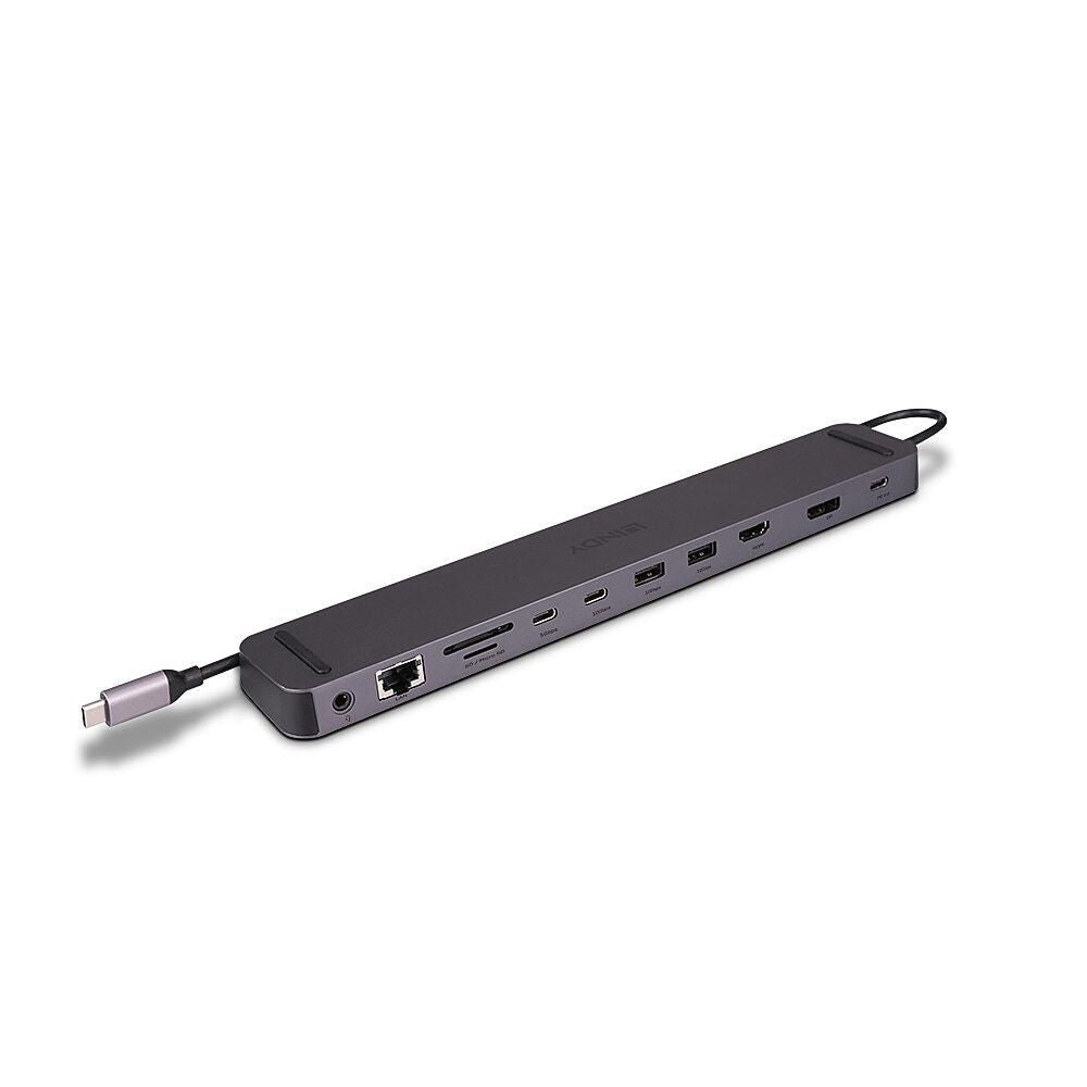 Lindy DST-Mini XT 810 Dockingstation – USB-C, 1× DP, 1× HDMI, 2× USB-A, 2× USB-C, 100 W PD, GbE, SD/microSD