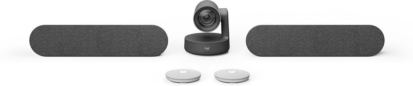 Logitech Rally Plus – Konferenzraum-System – 4K, Micpod, Weiss