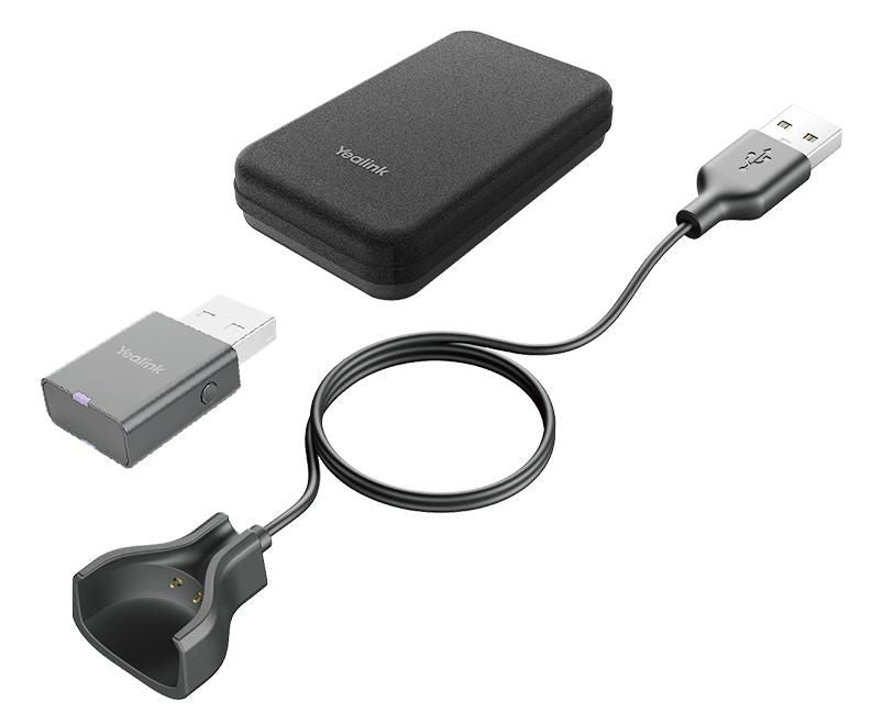 Yealink 1208650 – Ladecase/Ladestation – für Yealink WH63/WH67 – USB‑A – schwarz