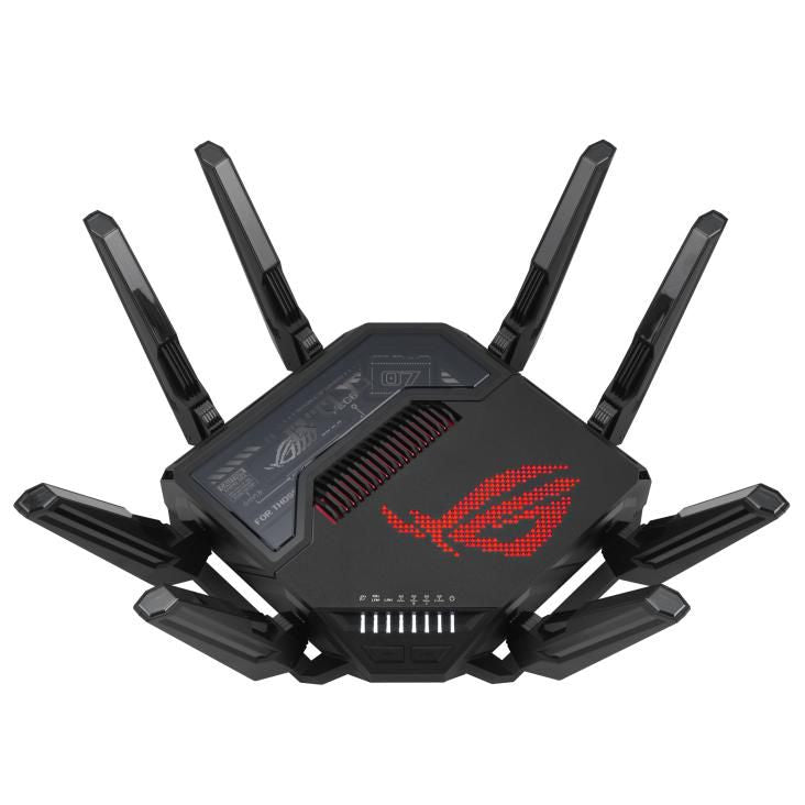 ASUS GT-BE98 – Wi-Fi 7 Router, Quadband (2,4/5/5/6 GHz), 11,5 Gbit/s, 10GbE, USB 3.0, Schwarz