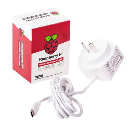 Raspberry Pi KSA-15E-051300HE USB-Ladegerät 15 W – USB-C×1, 5,1 V – Weiss, 1,5 m Kabel