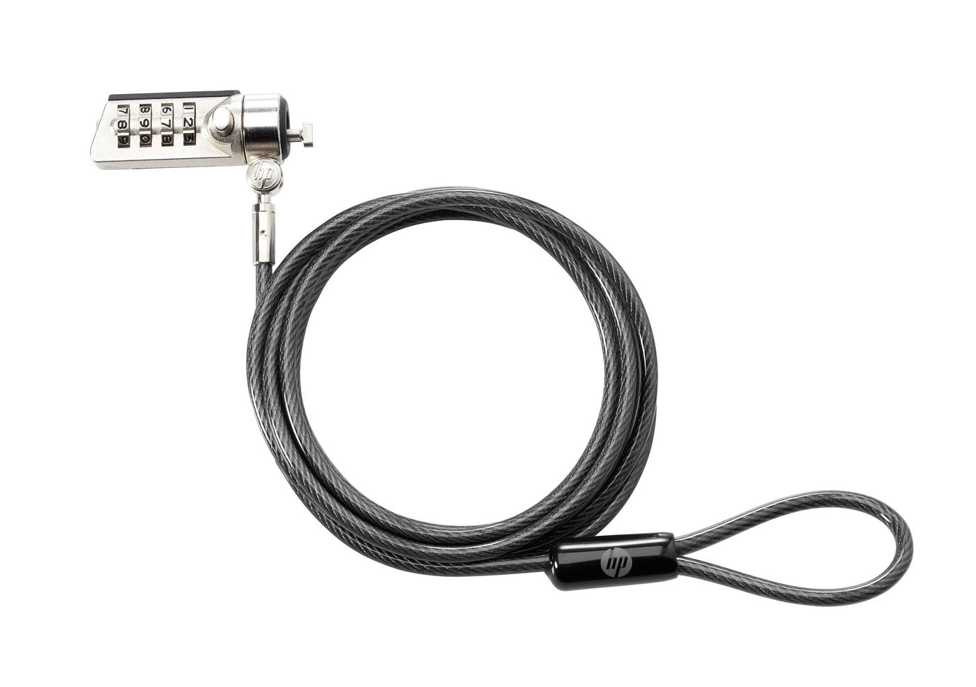 HP Zahlenschloss-Kabel für Notebooks, 1,83 m – Schwarz