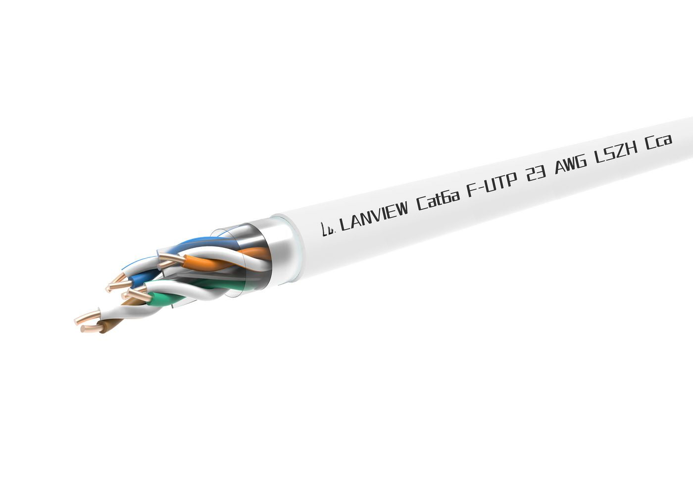 Lanview Cat6a F-UTP – 500 m, Weiss, LSZH