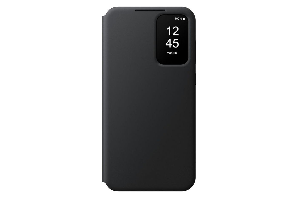 Samsung Smart View Wallethülle – für Samsung Galaxy A35, mit Kartenfach, Schwarz, Smart View Fenster