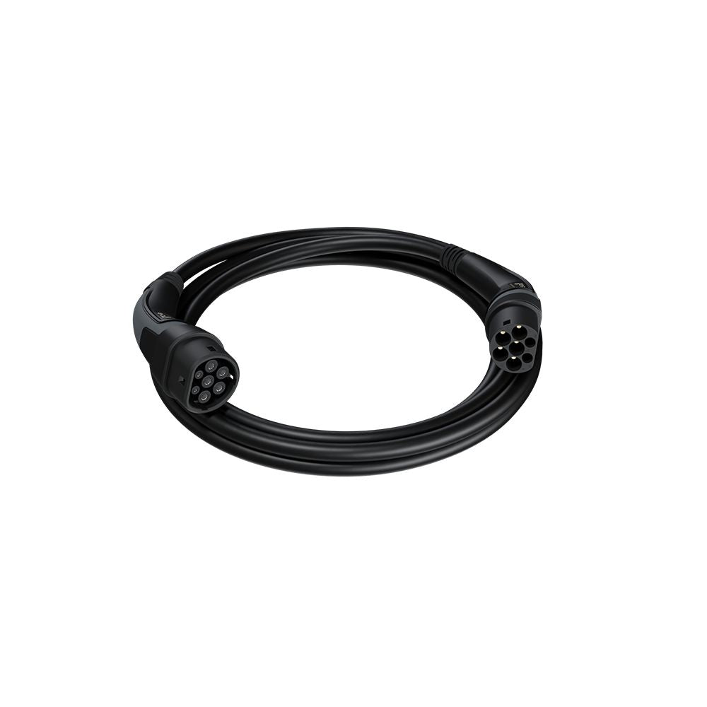go-e Typ 2 Stromkabel – Typ 2–Typ 2, 5 m, IP55, 22 kW, 32 A, schwarz