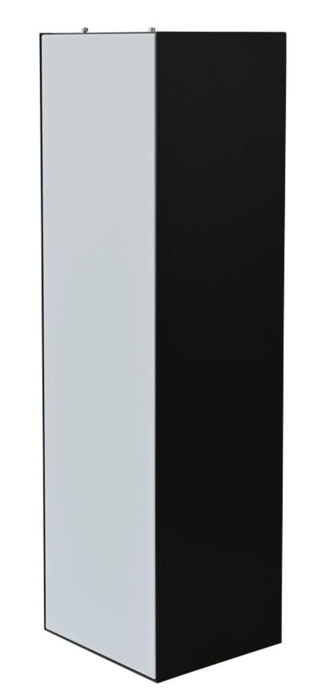 go-e Spalte – 89 × 26,5 × 89 cm, Stahl, Schwarz/Grau, für HOMEfix
