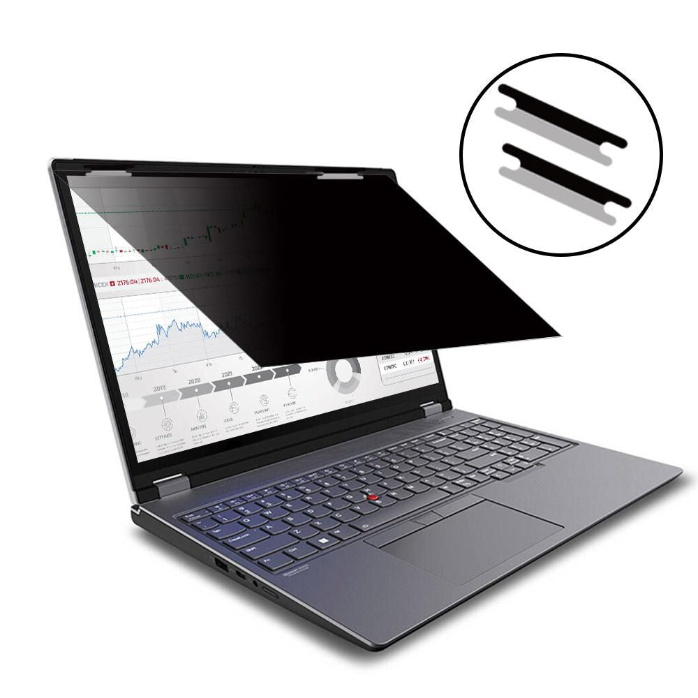 eSTUFF Blickschutzfilter 14" (16:9) – Flip-Befestigung, Touchscreen-kompatibel