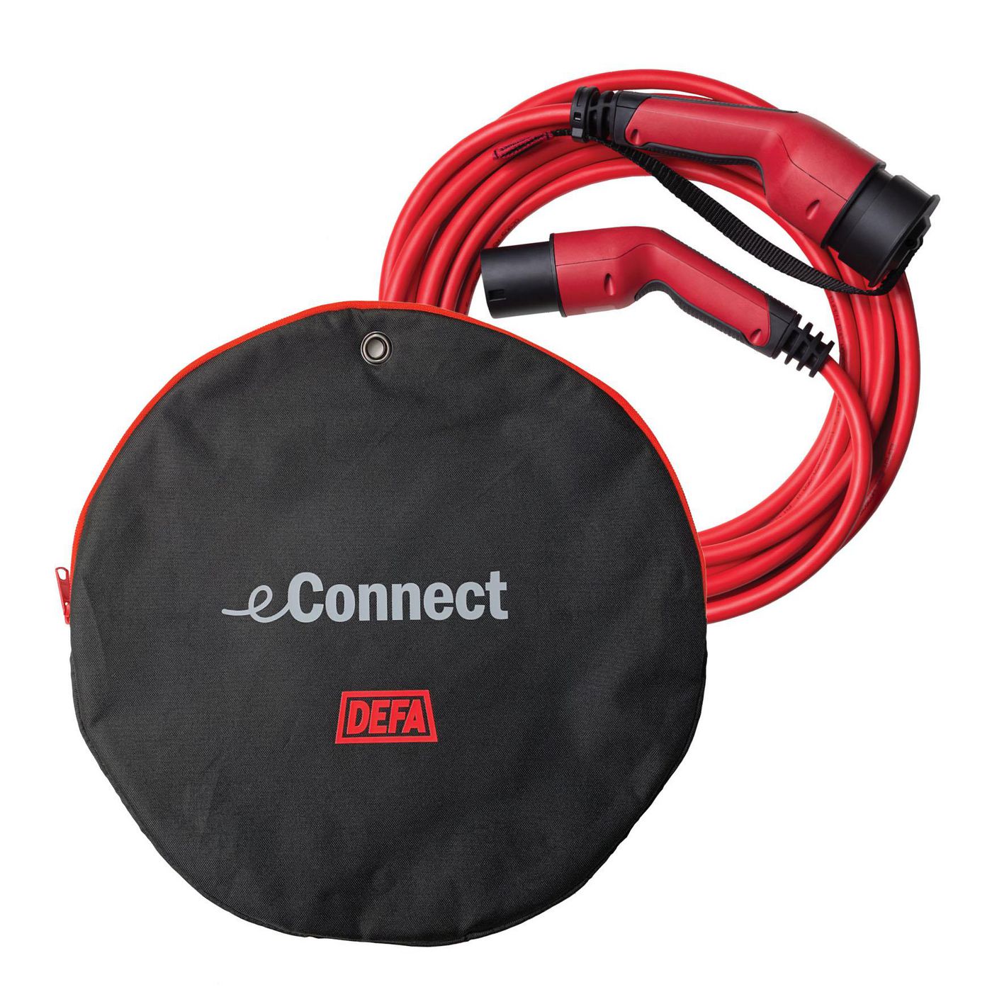 DEFA eConnect Basic Bag – Reisebeutel, Schwarz/Rot, 36 × 47 × 10 cm