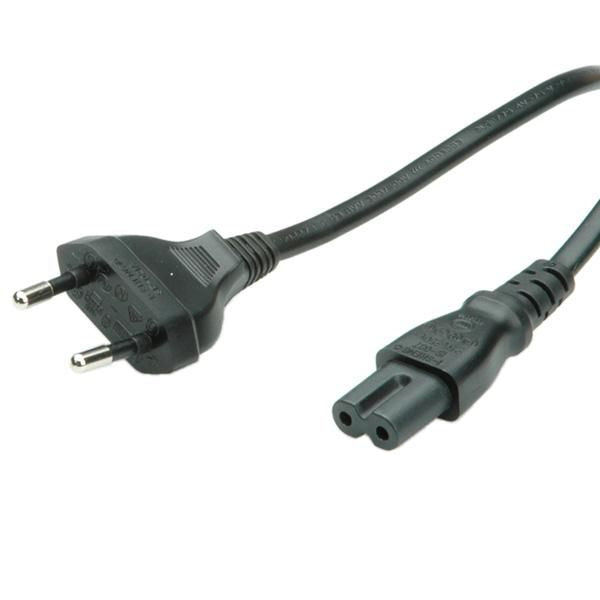 VALUE Netzkabel – Eurostecker (Typ C) – IEC C7, 1,8 m, schwarz