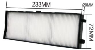 CoreParts CPPF00007 – Filter-Set, schwarz, weiss, für Panasonic ET-RFV500