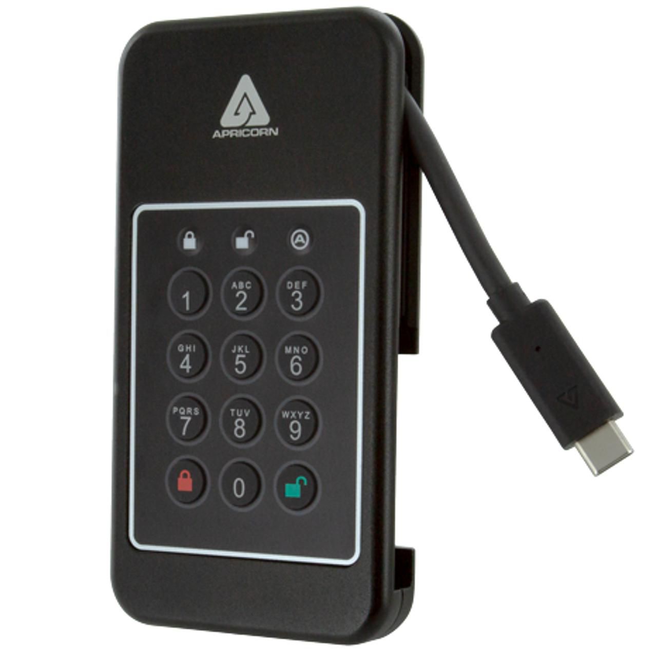 Apricorn Aegis NVX – NVMe SSD, USB-C 3.2 Gen 1, 1000 MB/s, IP68