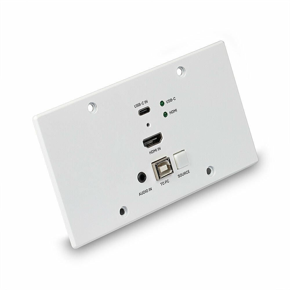 Lindy HDMI/USB-C KVM-Extender über HDBaseT, bis 150 m, EU WallPlate