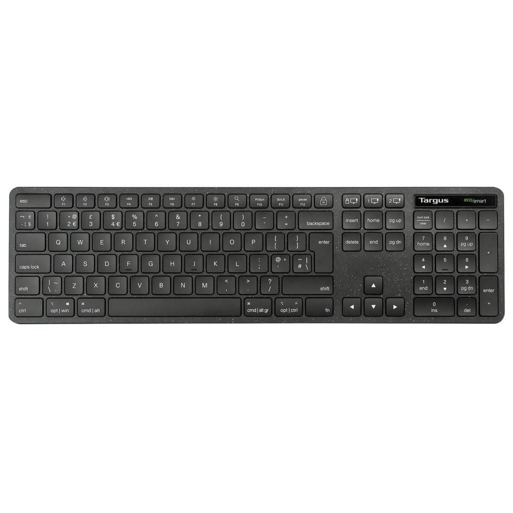 Targus ECOSMART – Tastatur, kabellos, UK-Layout (EN), Fullsize (mit Ziffernblock)