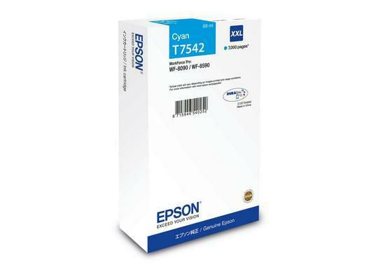 Epson T7542XL Cyan Tintenpatrone (Original) – für Epson WF-8090/WF-8590