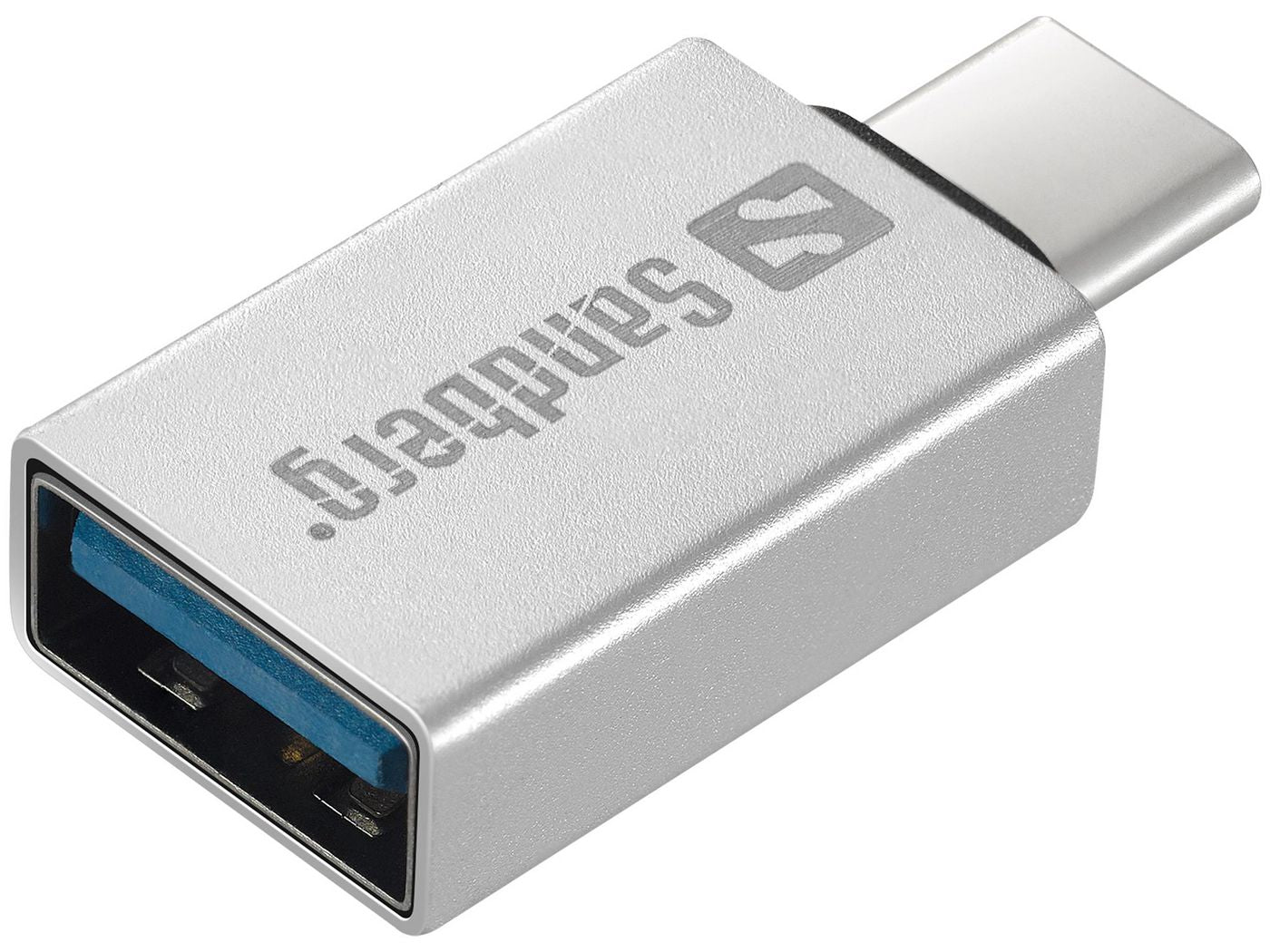 Sandberg USB-C zu USB-A Adapter – USB 3.2 Gen 1 (5 Gbit/s), 1× USB-A, Silber
