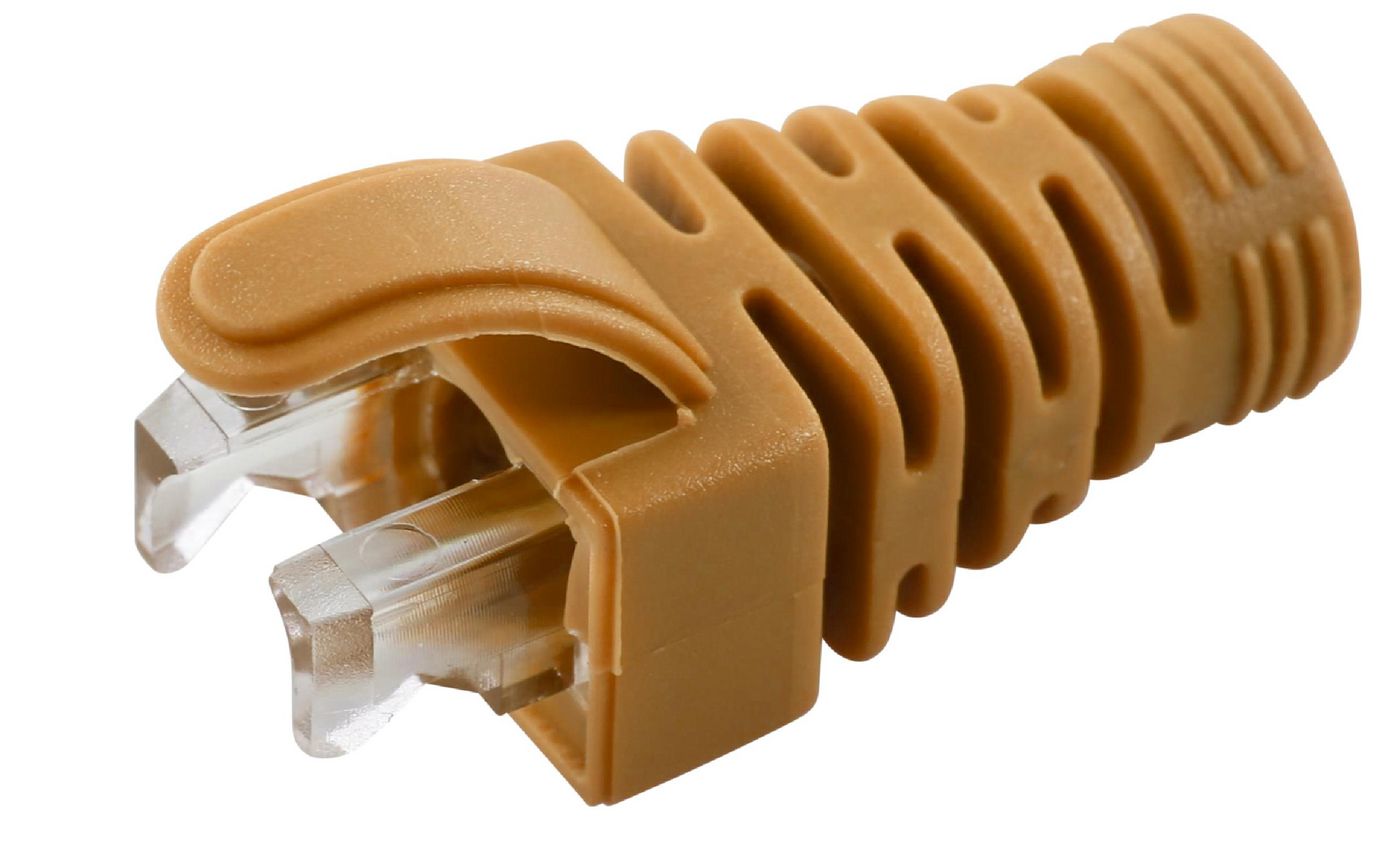 Microconnect Zugentlastungs-Boot – Orange, 100 Stück, für Cat6, Cat6A, bis 6,5 mm