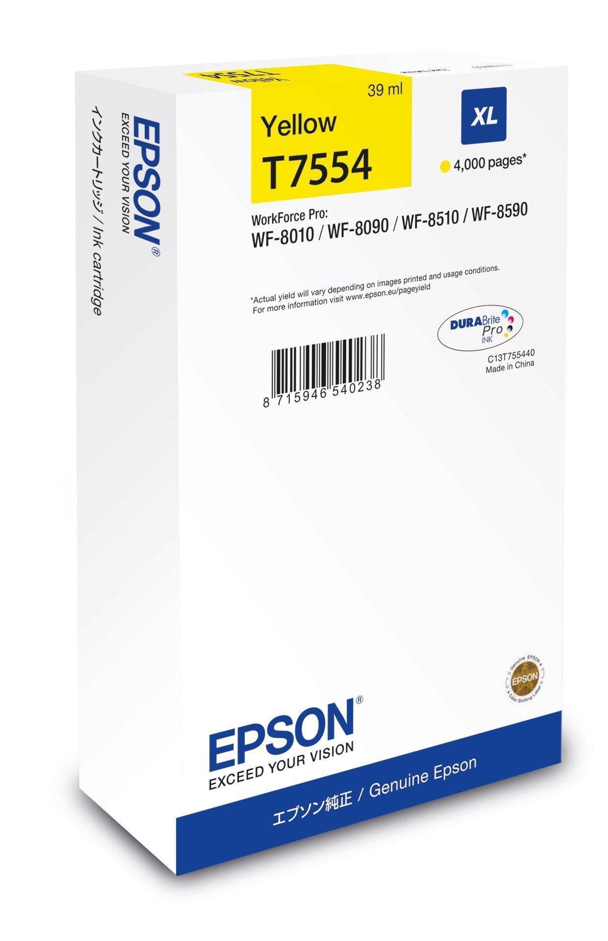 Epson Tintenpatrone WF-8xxx, Gelb, XL – für WorkForce WF-8xxx
