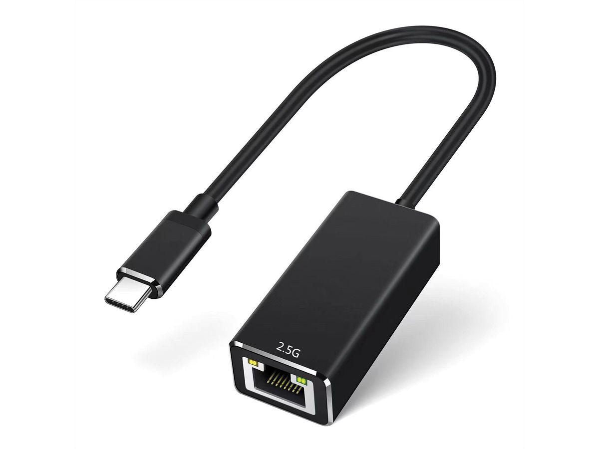 VALUE Netzwerkadapter USB-C zu RJ-45 – 2,5 Gbit/s, USB 3.2 Gen 1, 15 cm, busbetrieben, für PC/Laptop
