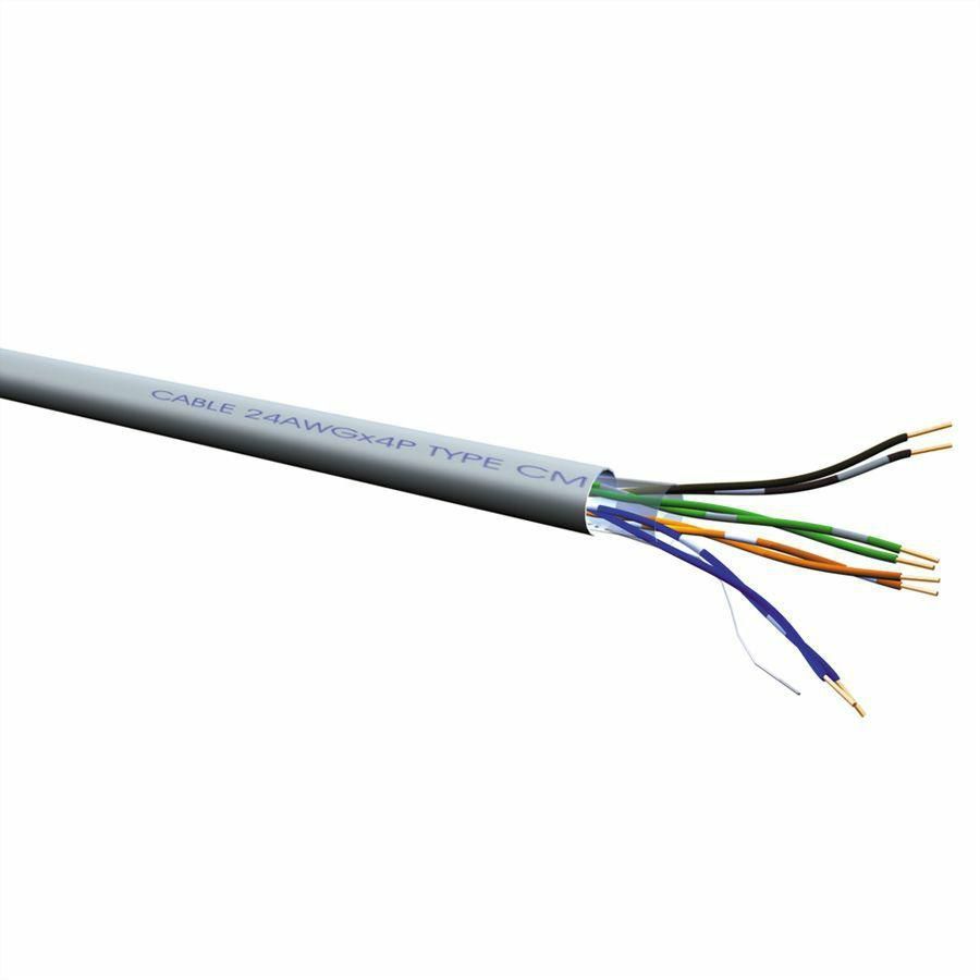 VALUE Installationskabel Cat.5e – U/UTP, 300 m, Eca, Grau, Massivdraht
