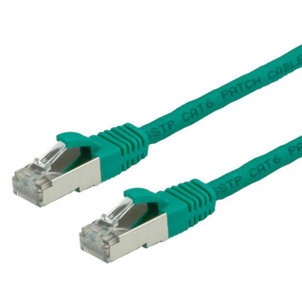 VALUE Patchkabel – Cat.6 / Klasse E, S/FTP (PiMF), 5 m, grün, LSOH, RJ‑45