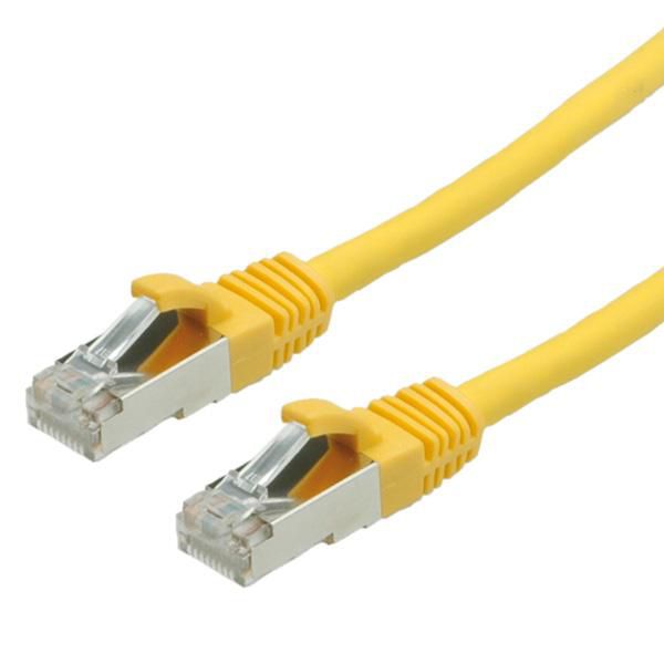 VALUE Patchkabel – Cat6 / Klasse E S/FTP (PiMF), 10 m, gelb, LSZH, RJ-45
