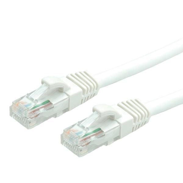 VALUE Patchkabel – Cat6A U/UTP, 20 m, Weiss, RJ-45