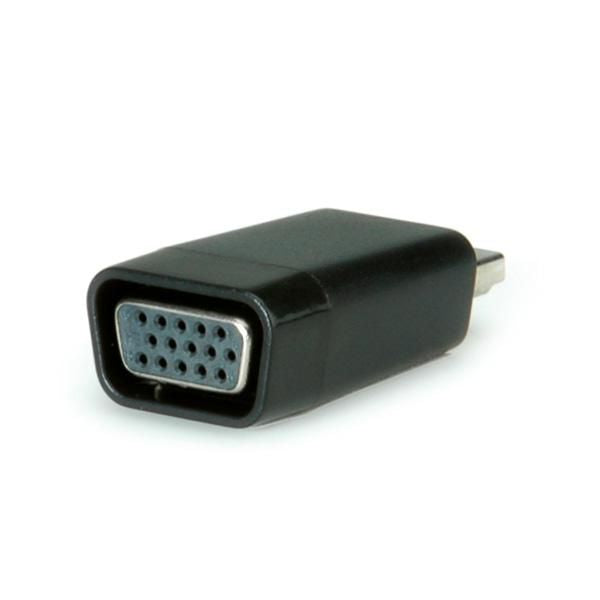 VALUE HDMI zu VGA Adapter – 1920 × 1200 @ 60 Hz, aktiv – für Notebook/Beamer – Schwarz