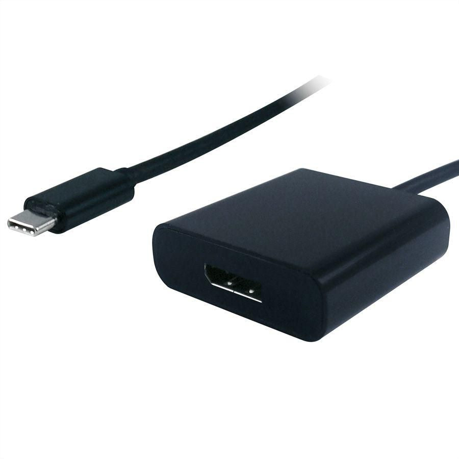 VALUE 12.99.3220 Adapter USB-C zu DisplayPort – 4K (3840 × 2160) @ 60 Hz, DisplayPort 1.2, Schwarz
