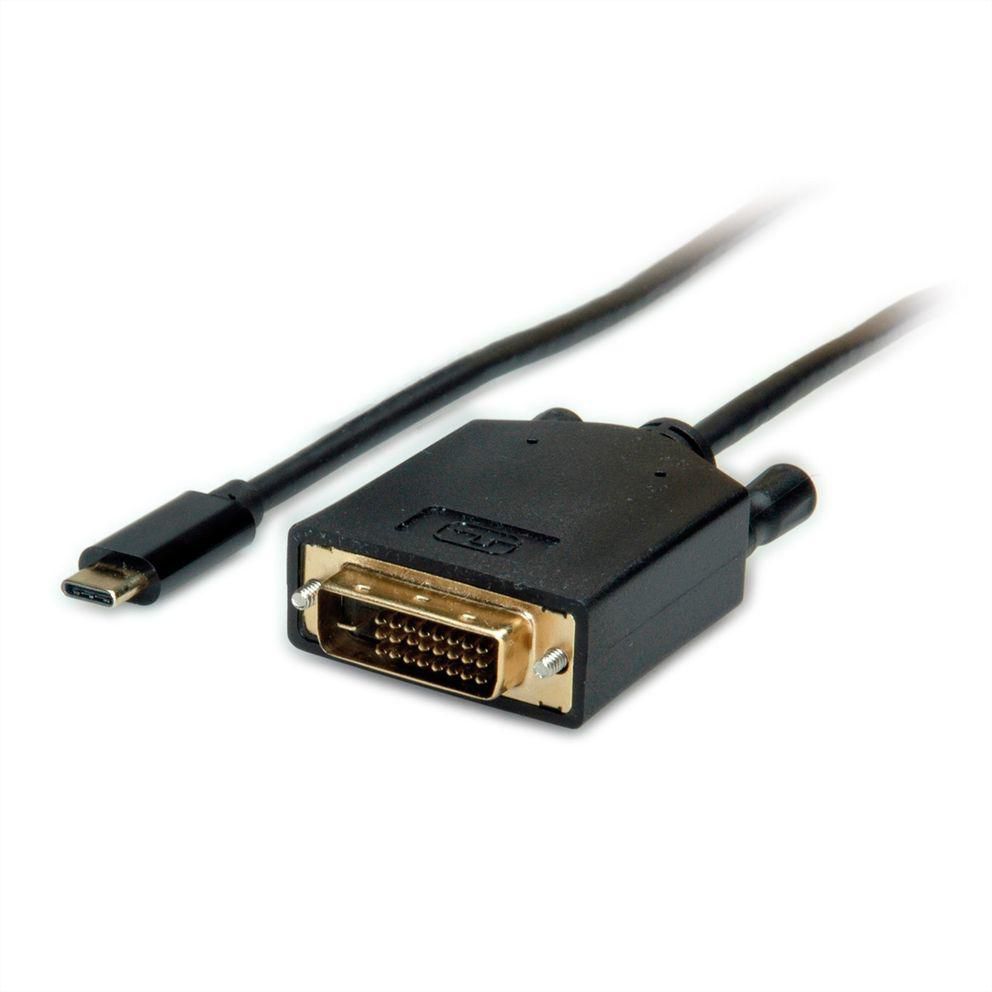 VALUE USB-C zu DVI Kabel – 4K (3840 × 2160) @ 60 Hz, DVI-D 24+1, 1 m, für Geräte mit USB-C (DP Alt Mode)