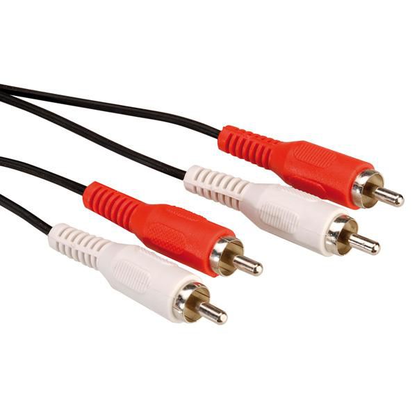 VALUE Cinch-Kabel (2×) – Stecker zu Stecker – 10 m, geschirmt