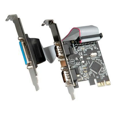 VALUE PCIe Seriell/Parallel-Karte – 2× RS-232 (DB9), 1× Parallel (DB25), EPP/ECP, 1,5 Mbit/s – für Windows 95–XP
