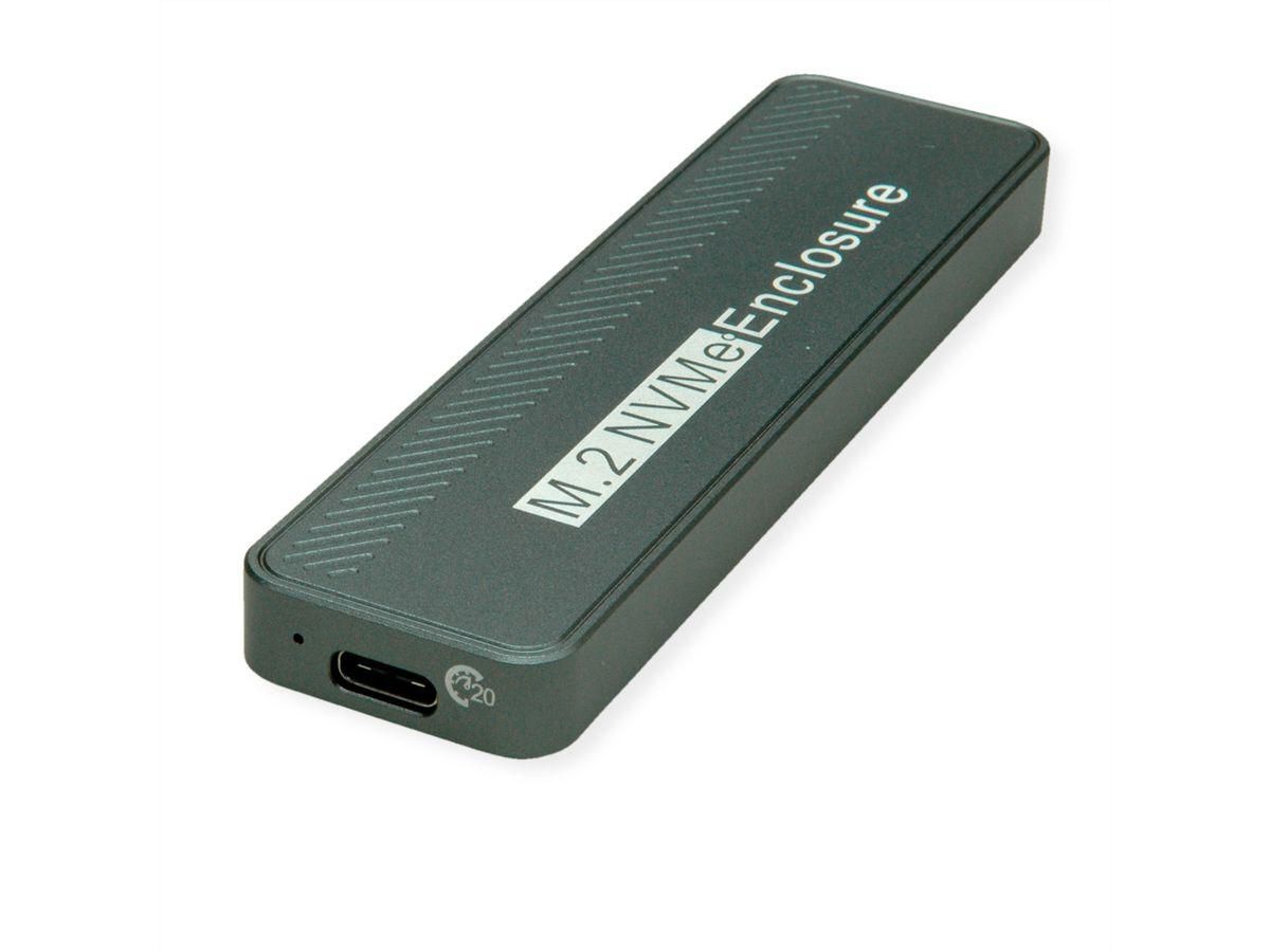 VALUE M.2 SSD-Gehäuse – 1-Bay, NVMe, USB 3.2 Gen 2x2, für M.2 2242/2260/2280