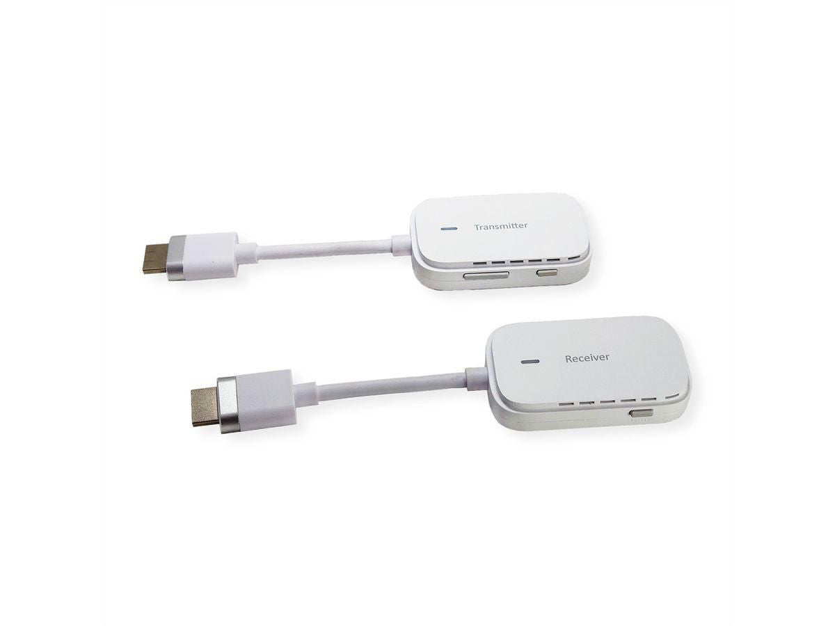 VALUE 14.99.3414 – Wireless HDMI Extender-Set, Kabellos, 1× HDMI In / 1× HDMI Out, 1080p, 20 m, 3D, Weiss