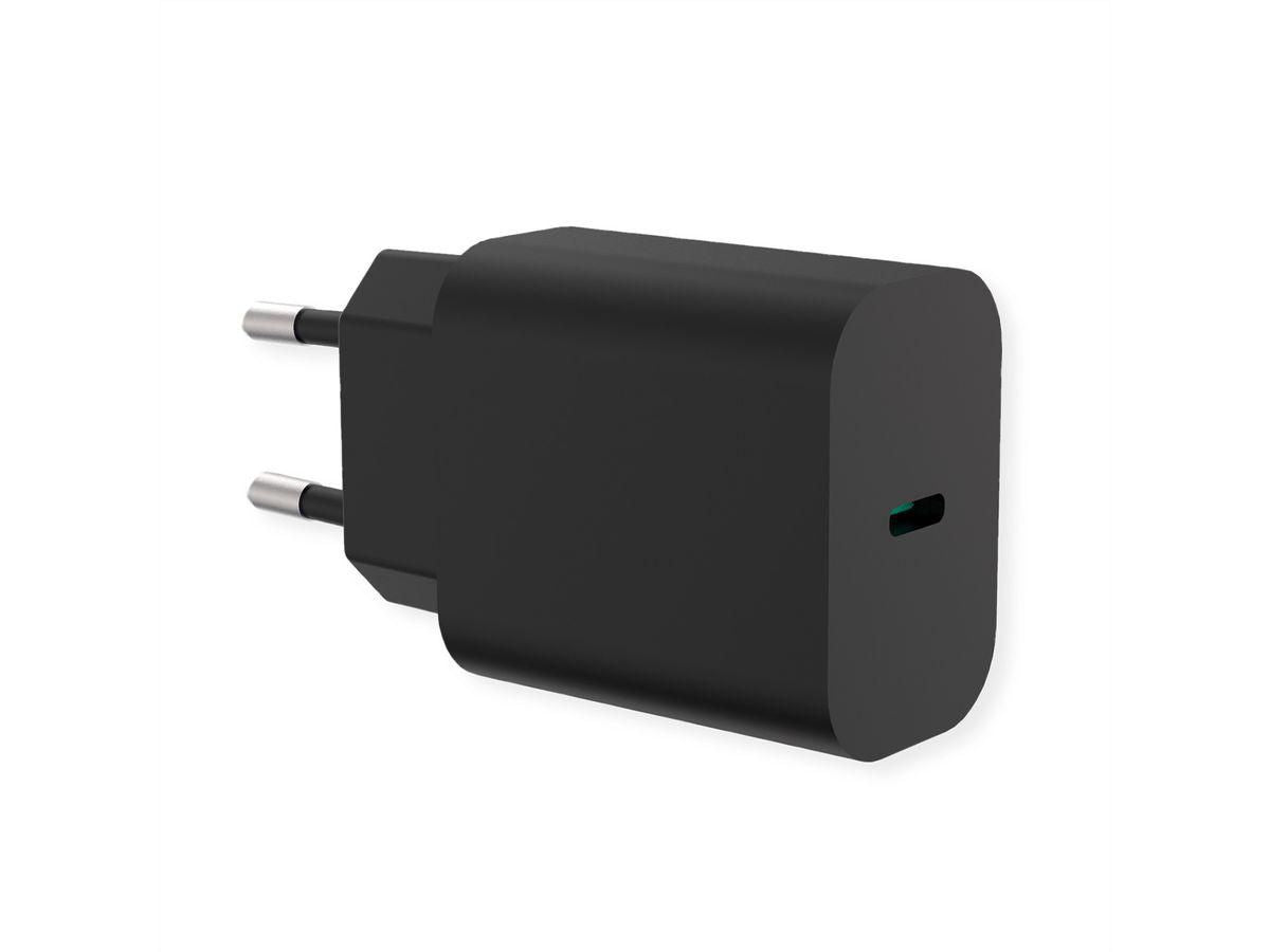 VALUE USB-Ladegerät 25 W – USB-C×1 – PD – EU-Stecker (Typ C)
